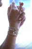 Bracelet perlé à motif de perles rempli d'or