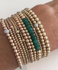 Green Tourmaline Gemstone Beaded Bracelet